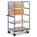 Trolley with 3 folding shelves, 1000 x 800 mm
