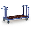 Trolley with double front wall, 2000 x 880 mm, 1200 kg load capacity