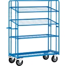 Trolley with floors, 1430 x 620 x 1800, 4 shelves
