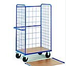 Trolley with high shelves, no loose shelves, 1200 x 800 mm