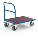 Trolley with push bow, 1000 x 700 mm, 1200 kg load capacity