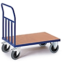 Trolley with tubular front wall, 850 x 500 mm
