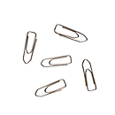 Trombones, sans pointe ronde, nickelé, 1000 p., longueur 26 mm