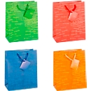 TSI gift bag Laura, medium large, 18 x 10 x 23 cm, tear resistant, set of 12, assorted colours