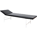 Tumbona para sala de descanso, no plegable, 2000 x 700 x 500 mm, negra