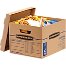 Umzugsbox SmoothMove, 2-lagige Wellenpappe, abnehmbarer Deckel, Beschriftungsfeld, H 260 x B 325 x T 375 mm, 32 L, 10 Stück