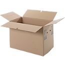 Umzugskarton, 1-wellig, bis 40 kg, Beschriftungsfeld, verstärkte Handgriffe, L 500 x B 300 x H 340 mm, FSC®, braun