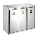 Unidad de clasificación de residuos reciclables de acero inoxidable, 3 x 8 l