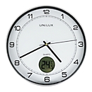 UNILUX Wanduhr Tempus, mit Thermometer, Quarz, Ø 30,5 cm, metallgrau