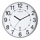 UNILUX Wanduhr Wave, Funk, Ø 30 cm, metallgrau