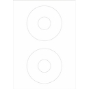 Universal-Etiketten, 117 mm rund, Permanentkleber, 200 Stück