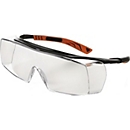 UNIVET Schutzbrille 5X7010000, EN 166, EN 170 FT K, Überbrille, Bügel schwarz, Scheibe klar PC