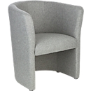 Upholstered lounge armchair Nowy Styl CLUB, fully upholstered, with glides, light gray