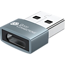 USB 2.0 Adapter Good Connections, USB-A an USB-C Buchse, Leistung 60 W, bis 480 Mbit/s, Aluminium, grau