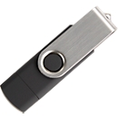USB-stick C5, met 1 x USB 3.0 &amp; 1 x USB type-C, tot 4,8 GB/s, duplexibel, opslagcapaciteit 16 GB, zwart