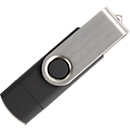 USB-Stick C5, mit 1 x USB 3.0 & 1 x USB Typ-C, bis zu 4,8 GB/s, duplexfähig, Speicherkapazität 16 GB, schwarz
