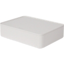 Utensilienbox HAN Allison Smart-Organizer, stapelbar, mit Deckel, rutschfeste Gummifüße, ABS-Kunststoff, weiß