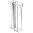 V-Part Bekerinzet - voor afvalbak Carro 55 l - half inzetstuk - B 135 x D 279 x H 541 mm - aluminium zilver