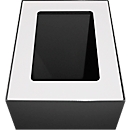 V-Part Couvercle pour système de tri des déchets modulaire 60L - acier peint par poudrage - L 255 x P 330 x H 20mm - blanc