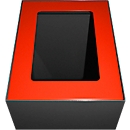 V-Part Couvercle pour système modulaire de tri des déchets 60L - acier peint époxy - L 255 x P 330 x H 20mm - rouge
