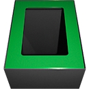 V-Part Couvercle pour système modulaire de tri des déchets 60L - acier peint époxy - L 255 x P 330 x H 20mm - vert