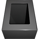 V-Part deksel voor modulair afvalscheidingssysteem 60L - staal met poedercoating - B 255 x D 330 x H 20mm - donkergrijs