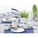 Vaisselle à café Adrina, blanc, porcelaine, 20 pièces