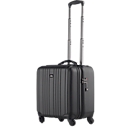 Valise 2 en 1 JSA, avec poignée et roulettes, 1 compartiment, ABS, noir mat