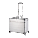 Valise d’affaires PANDORA ALUMAXX, avec poignée et roulettes, aluminium, argent mat