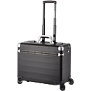 Valise d’affaires PANDORA ALUMAXX, avec poignée et roulettes, aluminium, noir mat