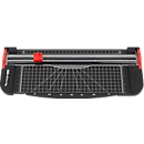 Vantage 40001 rolsnijmachine, tot A4, tot 8 vel, snijafmetingen L 300 x H 0,8 mm, liniaal, hoek- en rasterlijnen, zwart-rood