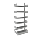 Variabo Freiarmregal, Anbaufeld, einseitig, 400 mm Fachbodentiefe, 1000 x 2500 mm