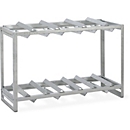 Vatenrek voor CEMO gevaarlijke stoffen depot 320 en 400, staal verzinkt, voor 2x 200 l of 3x 60 l vaten, B 1350 x D 520 x H 900 mm