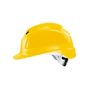 Veiligheidshelm Uvex pheos B-WR, EN 397, vizier &amp; ventilatie, maten 52-61, geel
