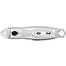 Veiligheidsmes WEDO®, ergonomisch, verdektliggend mes, snijdiepte 6 mm, geschikt voor rechts- en linkshandig gebruik, zilver