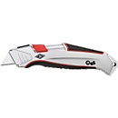 Veiligheidsmes Wedo® safety cutter aluminium, mes trekt automatisch in, voor rechts-/linkshandigen, slice reservemesjes