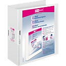 VELOFLEX ring binder VELODUR, DIN A4, 4-ring mechanism, spine width 80 mm, white