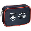 Verbanddoos AKTIV, incl. vulling naar behoefte, B 160 x D 40 x H 110 mm, nylon, blauw-rood