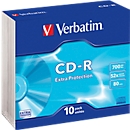 Verbatim® CD-R, bis 52fach, 700 MB/80 min, 10 Slimcases