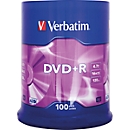Verbatim® DVD+R, bis 16fach, 4,7 GB/120 min, 100er-Spindel