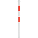 Verkeerspalen om in te betonneren, ø 60 mm, wit/rood