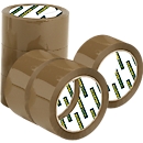 Verpakkingstape - polypropyleenfolie- B 50 mm x L 66 m - bruin - 6 rollen - ons merk Schäfer Shop Select 