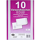 Versandtaschen Eurokuvert, DIN C4, mit Fenster, haftklebend, 10 Stück, Papier, weiß