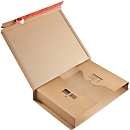 Verzenddozen, golfkarton, bruin, B 510 x D 330 x H 85 mm, met zelfklevende sluitstrip, 20 stuks