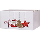 Verzenddozen Kerstman - L 306 x B 221 x H 150 mm - wit en bruin - 20 stuks