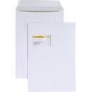 Verzendenvelop, C4, kartonnen achterkant en kleefsluiting, met venster, wit, 125 st.