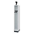 Vestiaire pompiers C+P Evolo EXPERT, 1 compartiment, avec socle, L 300 x P 500 x H 1950 mm, RAL 7035 gris clair/RAL 7016 gris anthracite