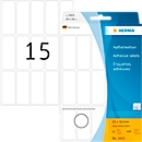 Vielzwecketiketten Herma, 20 x 50 mm, selbstklebend, permanent, matt, 480 Stück, weiß