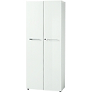 Vijlkast MONTERIA, glasfront, afsluitbaar, 5 OH, B 800 x D 370 x H 1960 mm, wit