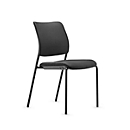 Visitor chair to-sync meet comfort, without armrests, fully upholstered backrest, upholstered seat, stackable, black